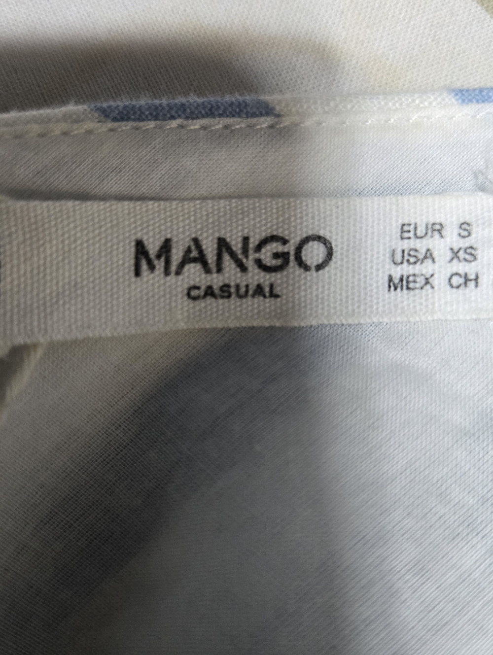 MANGO Casual Size XS Striped Blue & White Maxi Jumpsuit with Tie Waist - Picture 2 of 9